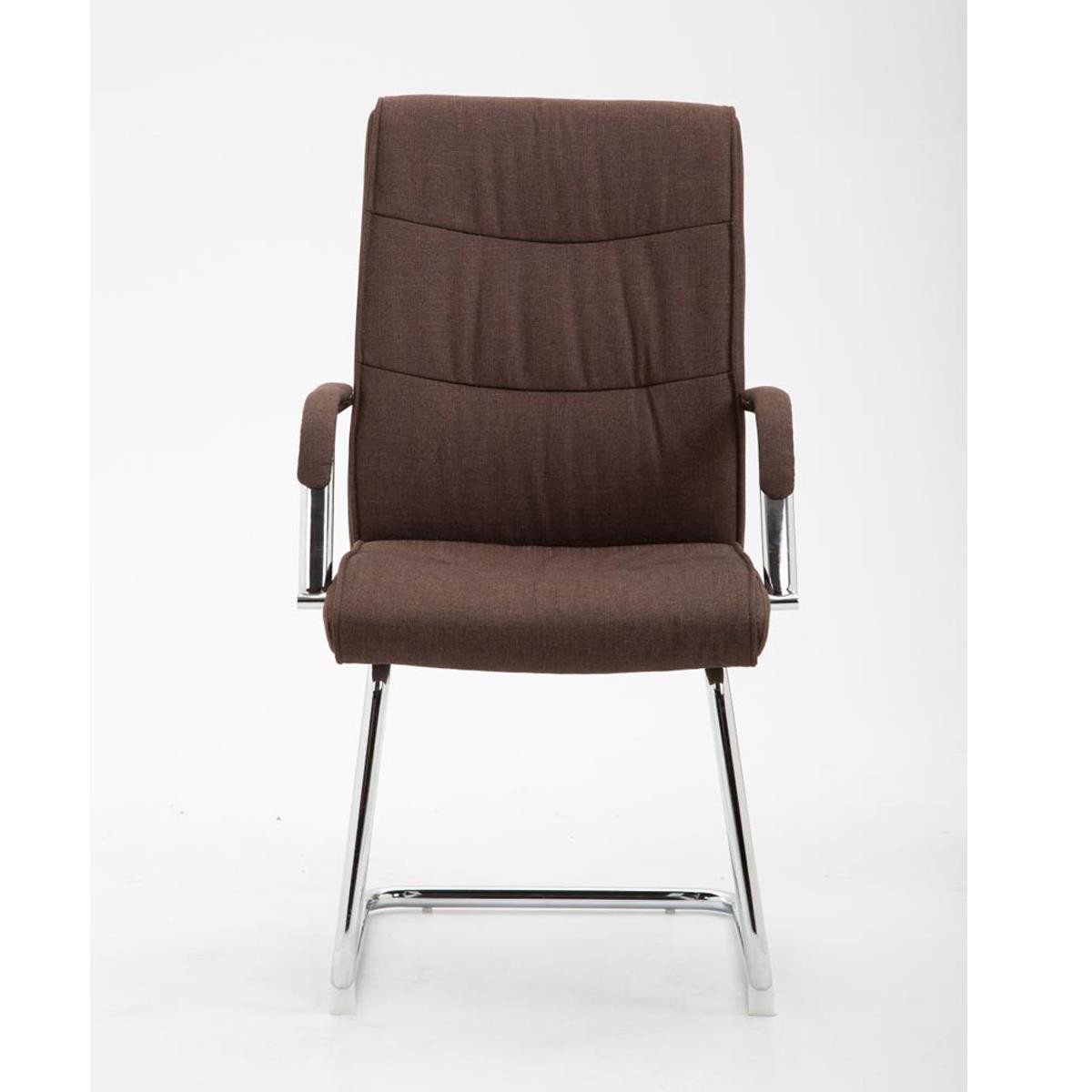 Silla de Confidente RUNA TELA, Estructura Metálica, Gran Acolchado, en Negro