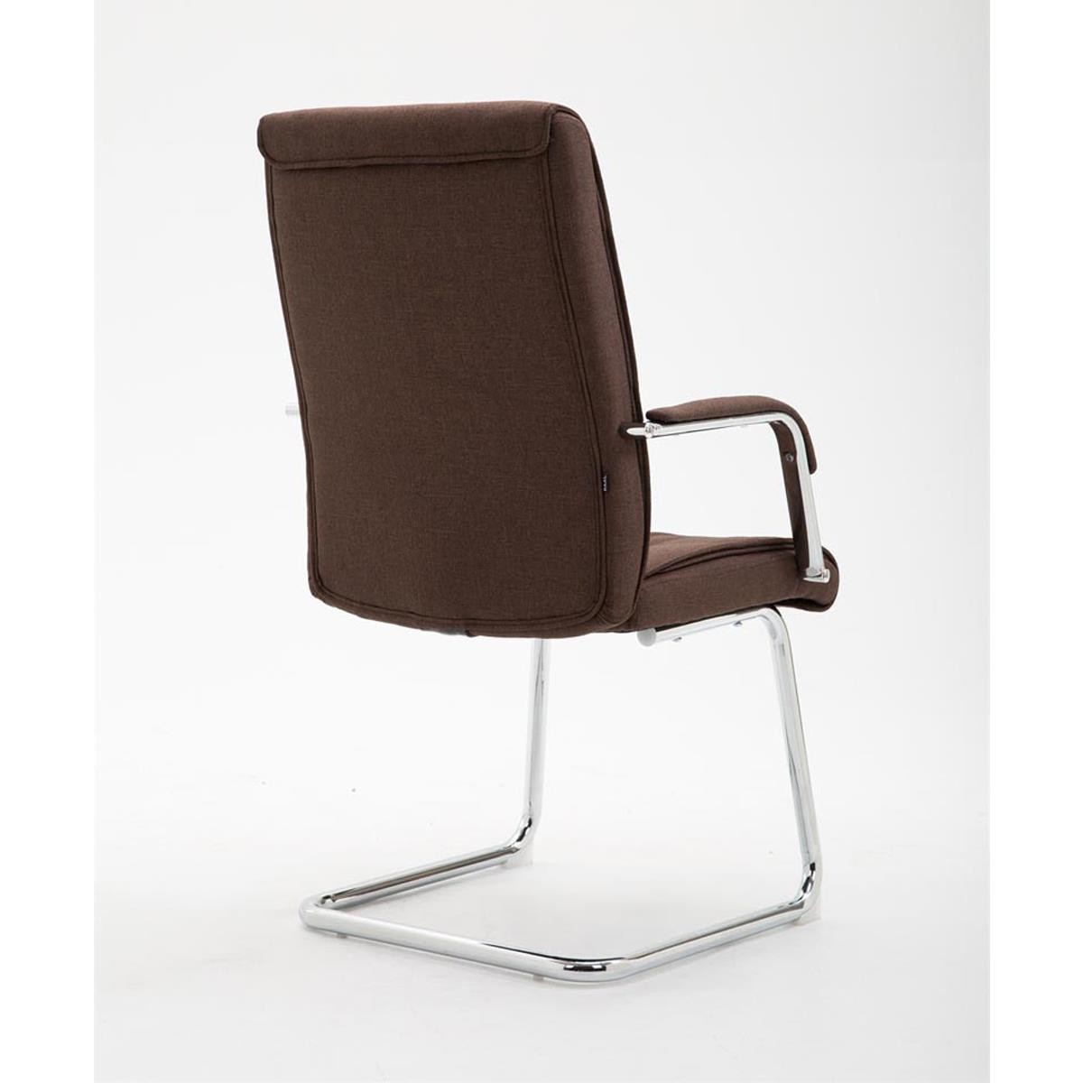 Silla de Confidente RUNA TELA, Estructura Metálica, Gran Acolchado, en Negro
