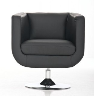 Silla de Confidente MINNIE, En Piel Negra 2