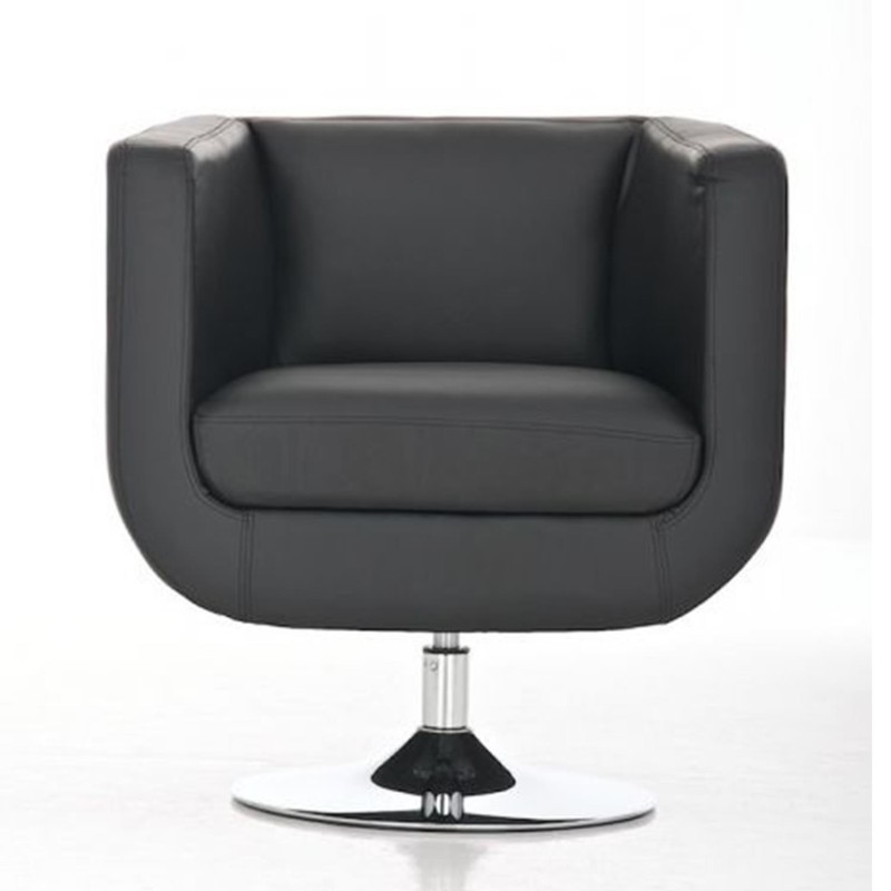Silla de Confidente MINNIE, En Piel Negra