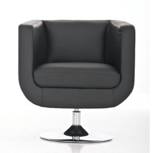 Silla de Confidente MINNIE, En Piel Negra