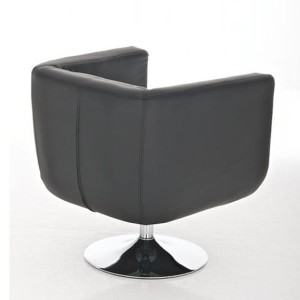 Silla de Confidente MINNIE, En Piel Negra