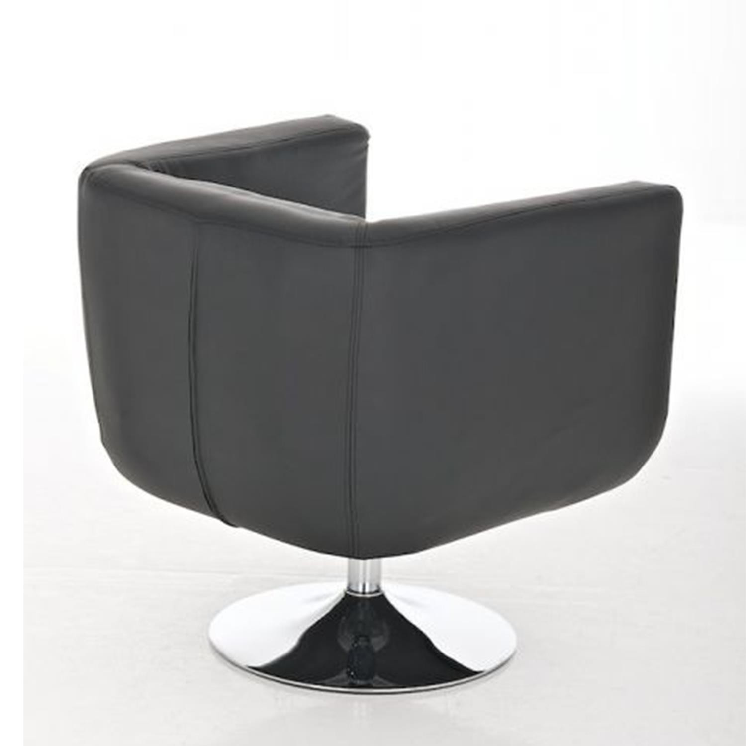 Silla de Confidente MINNIE, Asiento Giratorio, Base Metálica, color Negro