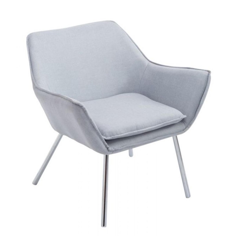 Silla de Confidente ALICE, En Tela, Color Gris Claro