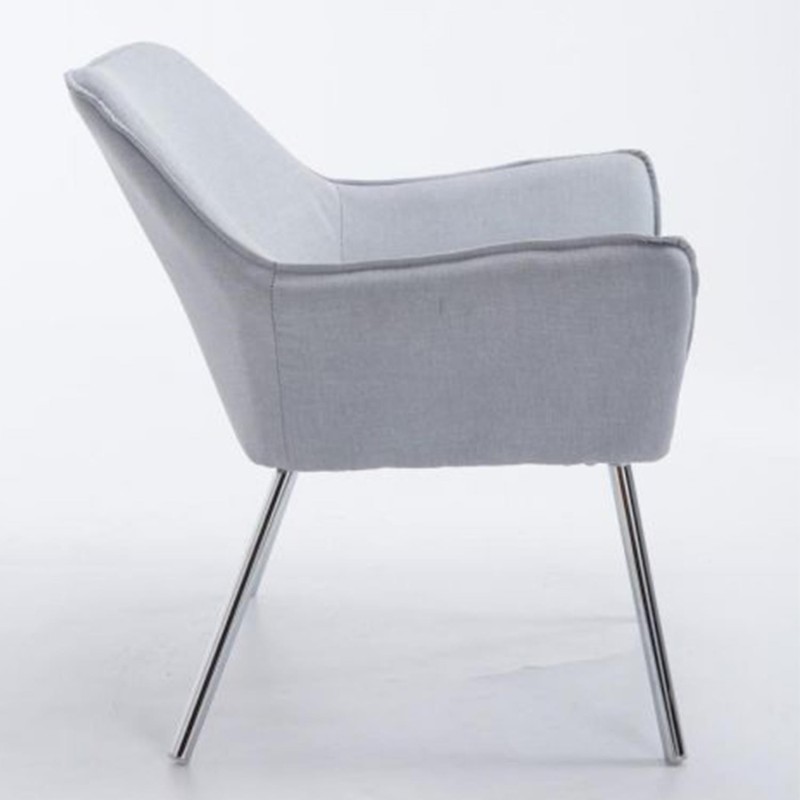 Silla de Confidente ALICE, En Tela, Color Gris Claro