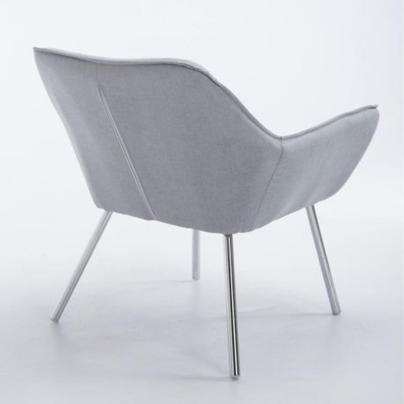 Silla de Confidente ALICE, En Tela, Color Gris Claro