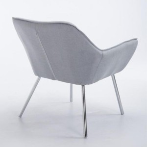 Silla de Confidente ALICE, En Tela, Color Gris Claro