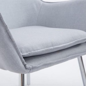 Silla de Confidente ALICE, En Tela, Color Gris Claro
