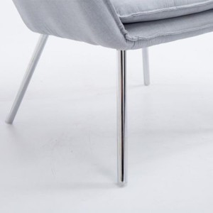 Silla de Confidente ALICE, En Tela, Color Gris Claro
