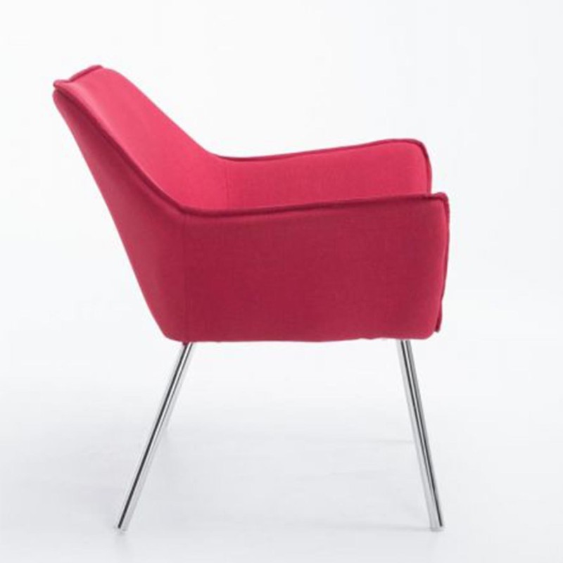 Silla de Confidente ALICE, En Tela, Color Gris Claro