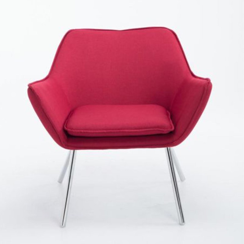 Silla de Confidente ALICE, En Tela, Color Gris Claro