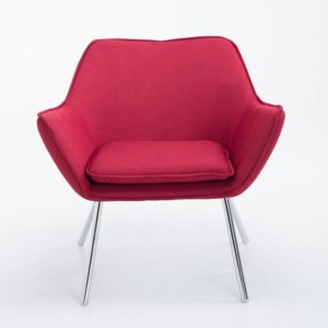 Silla de Confidente ALICE, En Tela, Color Gris Claro