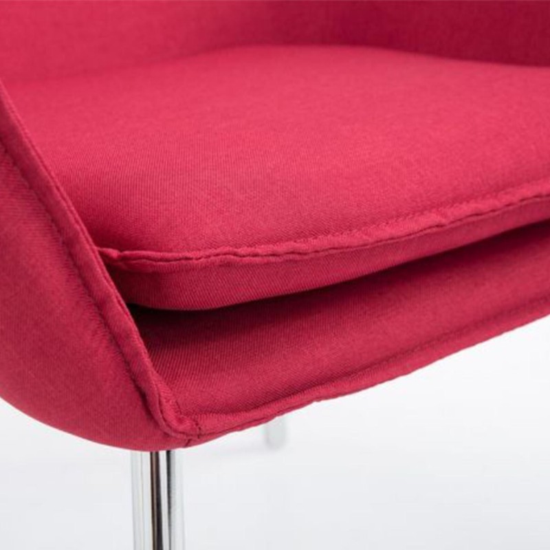Silla de Confidente ALICE, En Tela, Color Gris Claro