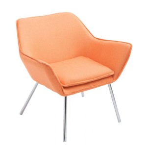 Silla de Confidente ALICE, En Tela, Color Gris Claro
