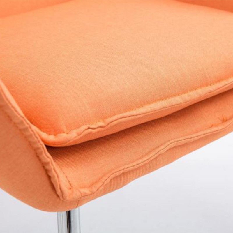 Silla de Confidente ALICE, En Tela, Color Gris Claro