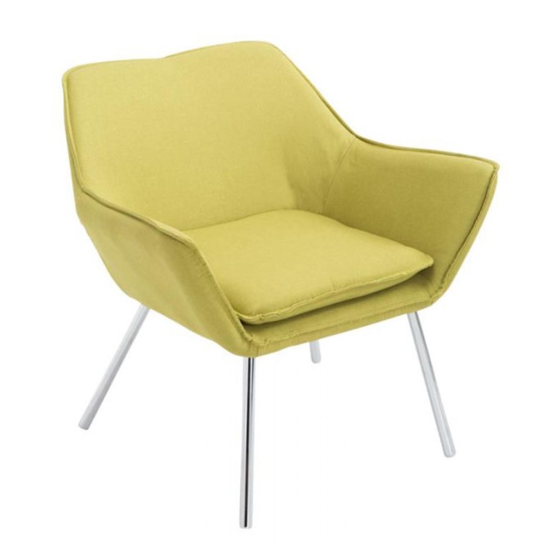 Silla de Confidente ALICE, En Tela, Color Gris Claro