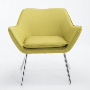 Silla de Confidente ALICE, En Tela, Color Gris Claro