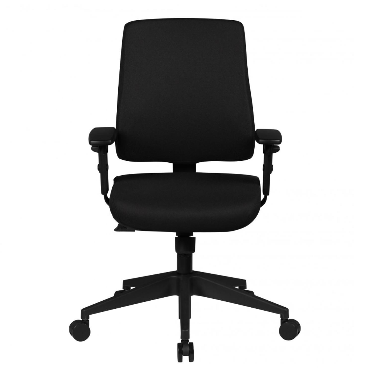 Silla Ergonómica UMIDA, Brazos Ajustables, Uso 8 Horas, en Tela Negra