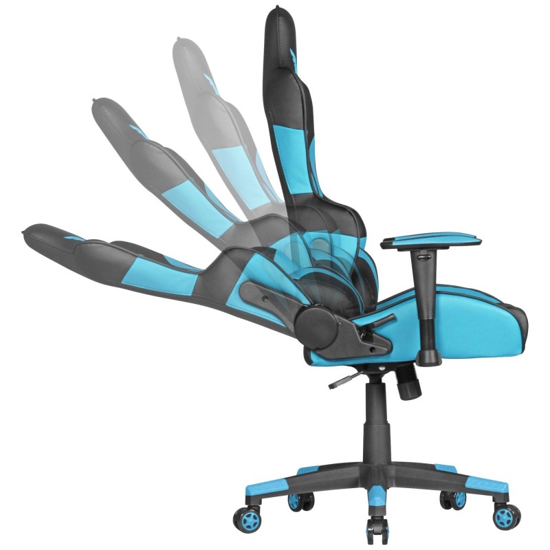 Silla Gaming EAGLE en Piel Negro/Azul