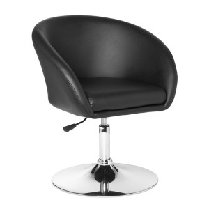 Silla de Confidente CLEO, en Polipiel Negra