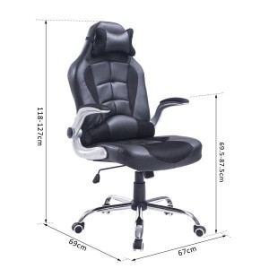 Silla Gaming FATANI en Piel y Malla Negra