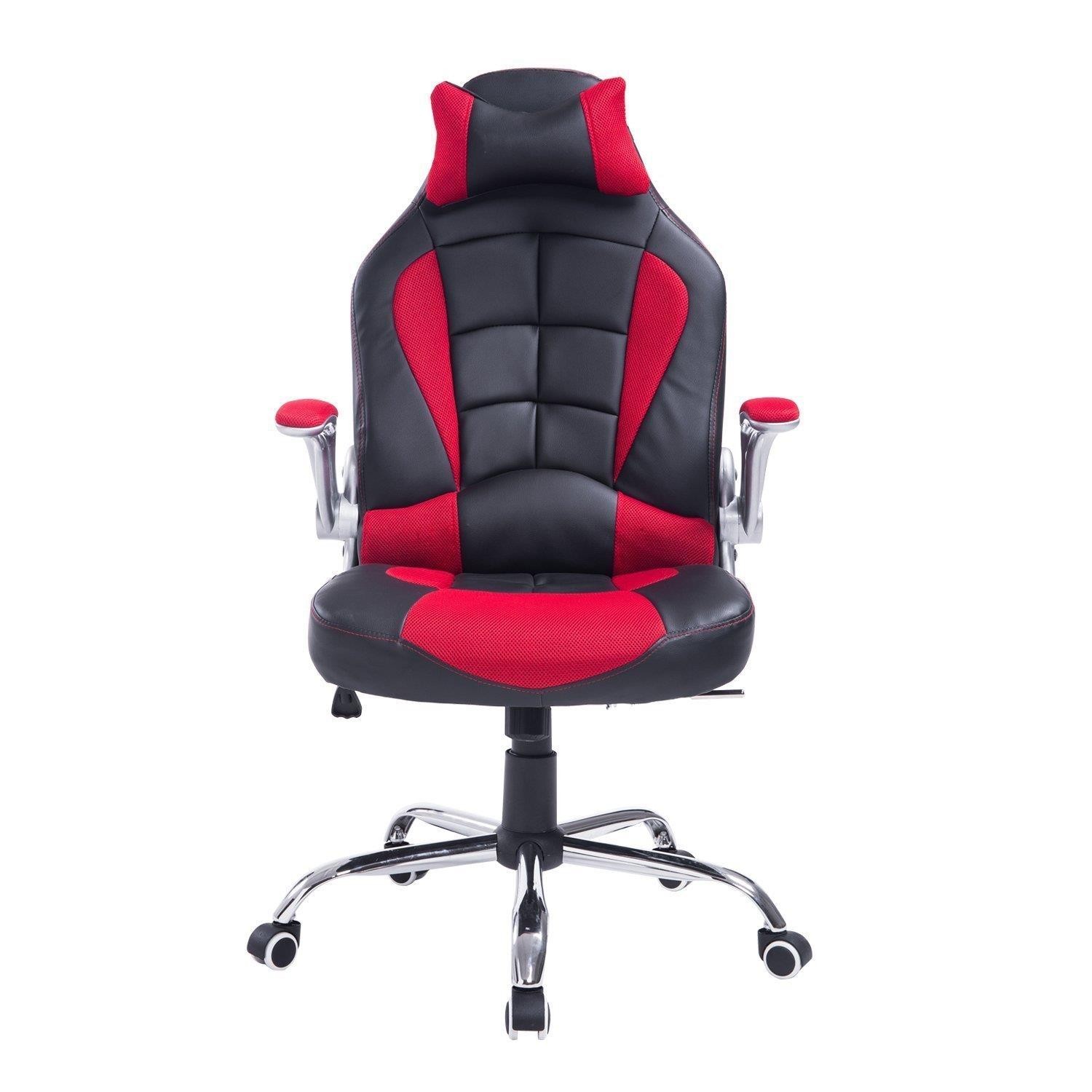 Silla Gaming FATANI, Reposabrazos Abatibles, en Piel y Malla Negra
