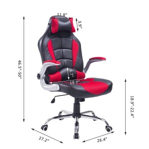 Silla Gaming FATANI en Piel y Malla Negra