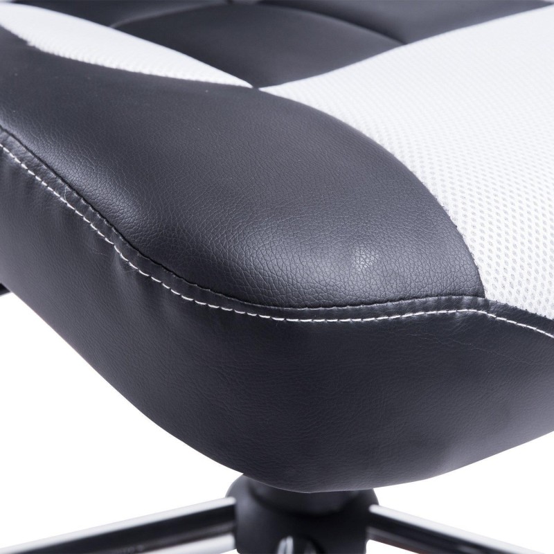 Silla Gaming FATANI en Piel y Malla Negra