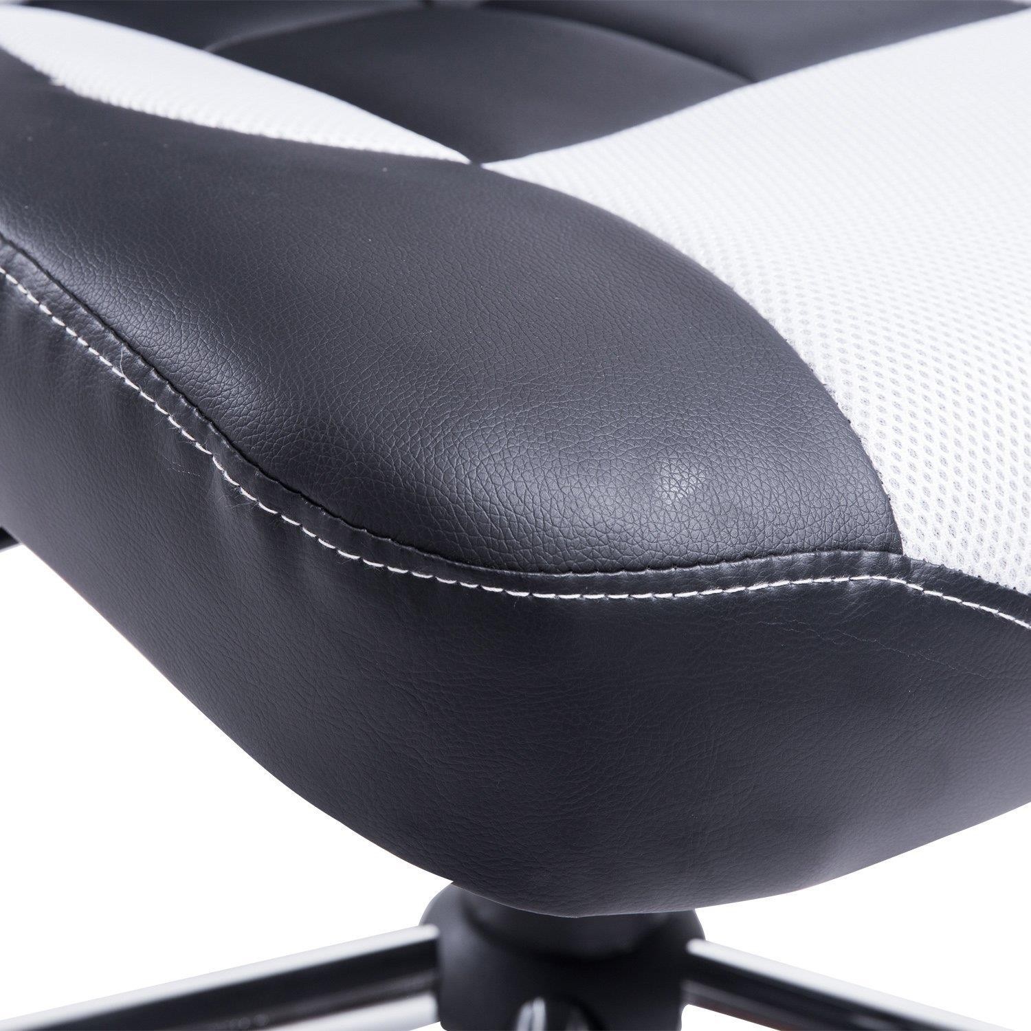 Silla Gaming FATANI, Reposabrazos Abatibles, en Piel y Malla Negra