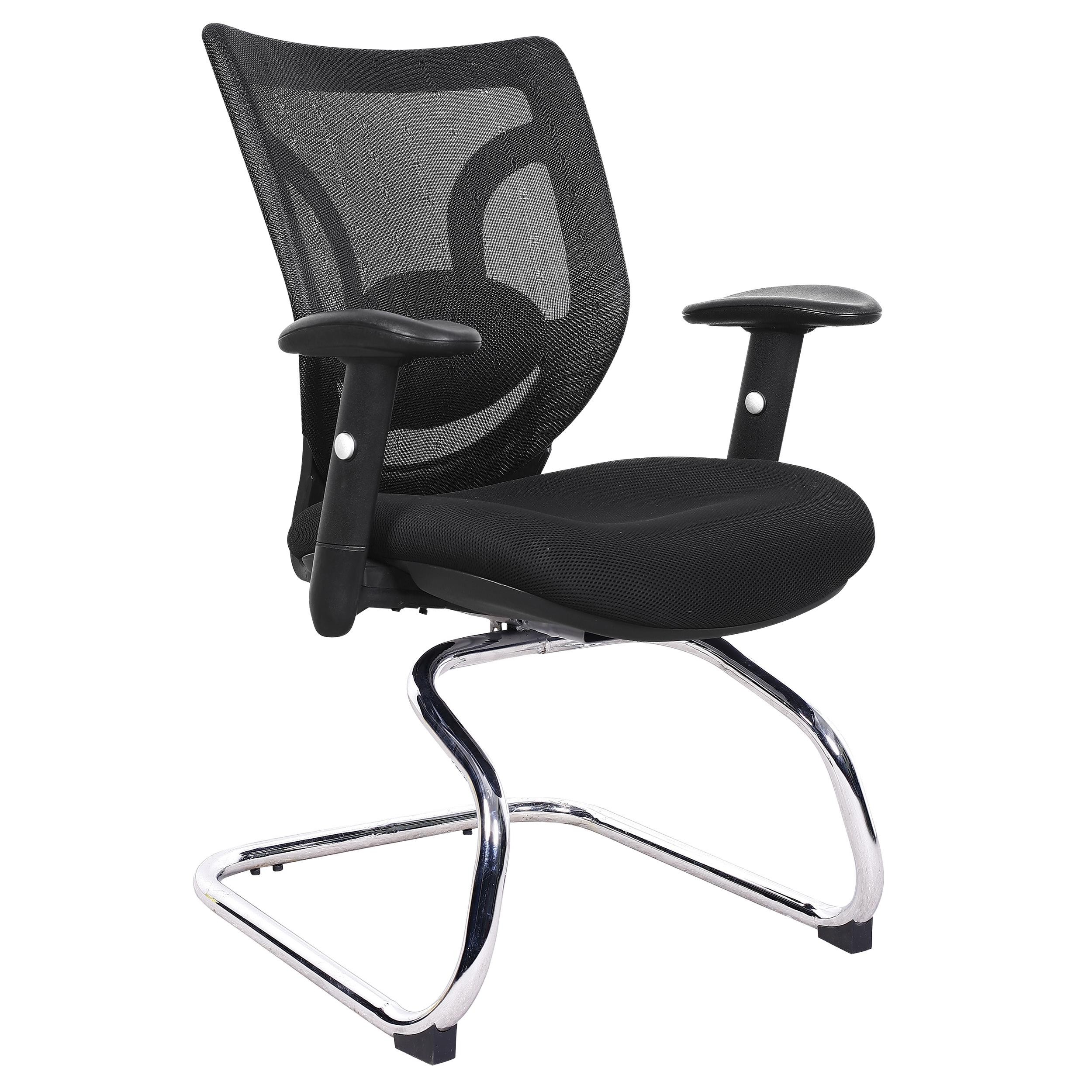 Silla de Confidente Ergonómica LAMBO NET, Increíble Soporte Lumbar, Gran Comodidad, En Negro