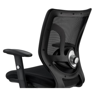 Silla de confidente ergonómica, LAMBO NET, soporte lumbar, negro 2