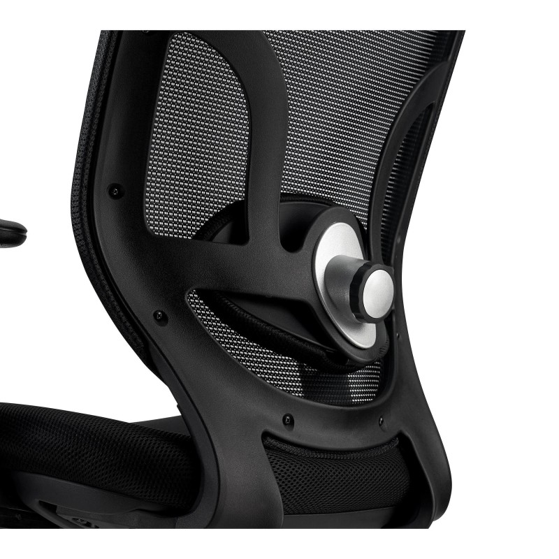 Silla de confidente ergonómica, LAMBO NET, soporte lumbar, negro