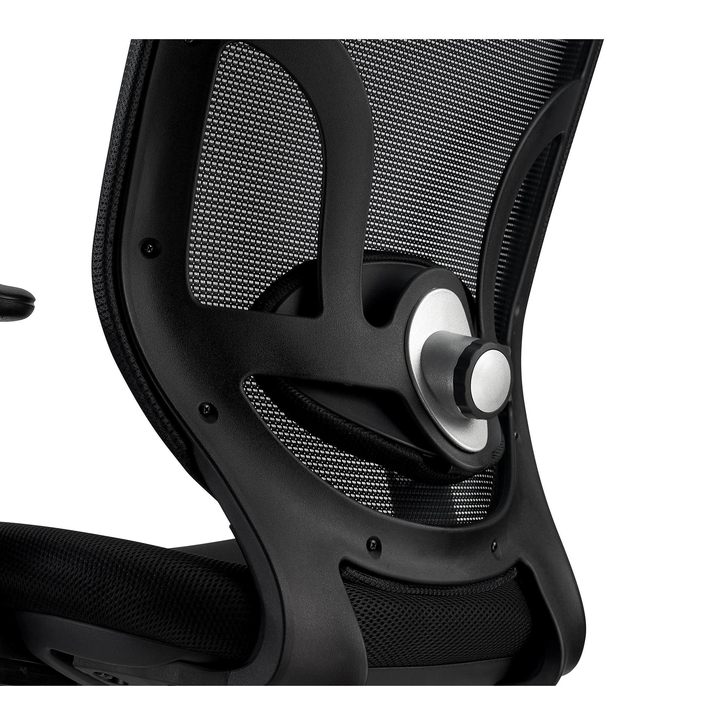 Silla de Confidente Ergonómica LAMBO NET, Increíble Soporte Lumbar, Gran Comodidad, En Negro