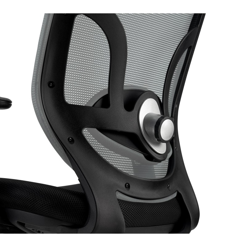 Silla de confidente ergonómica, LAMBO NET, soporte lumbar, negro