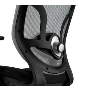 Silla de confidente ergonómica, LAMBO NET, soporte lumbar, negro
