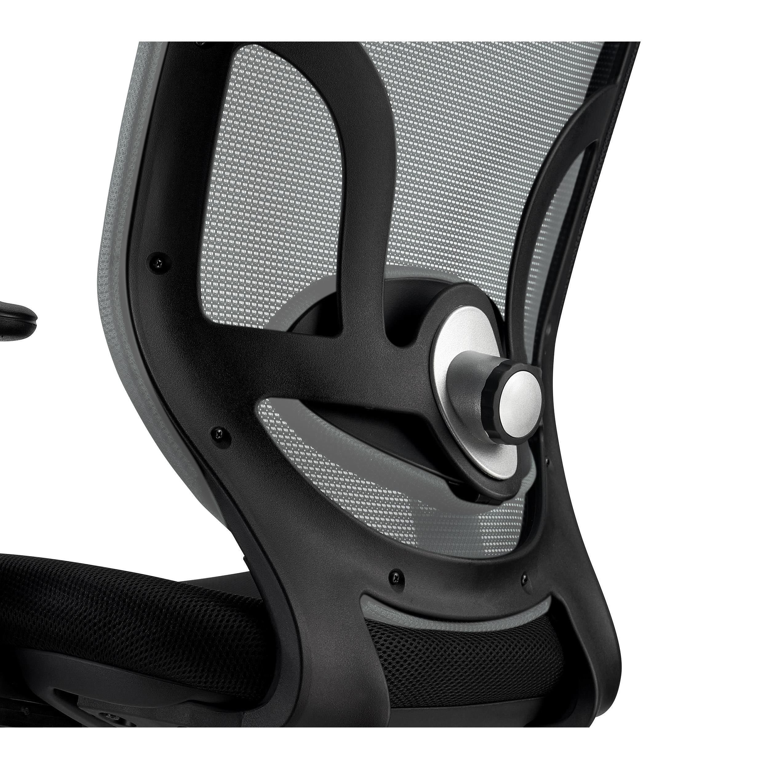 Silla de Confidente Ergonómica LAMBO NET, Increíble Soporte Lumbar, Gran Comodidad, En Negro