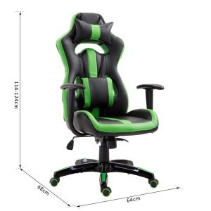 Silla Gaming TOMBI en Piel Negra y Roja