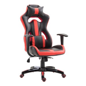 Silla Gaming TOMBI en Piel Negra y Roja