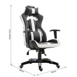 Silla Gaming TOMBI en Piel Negra y Roja