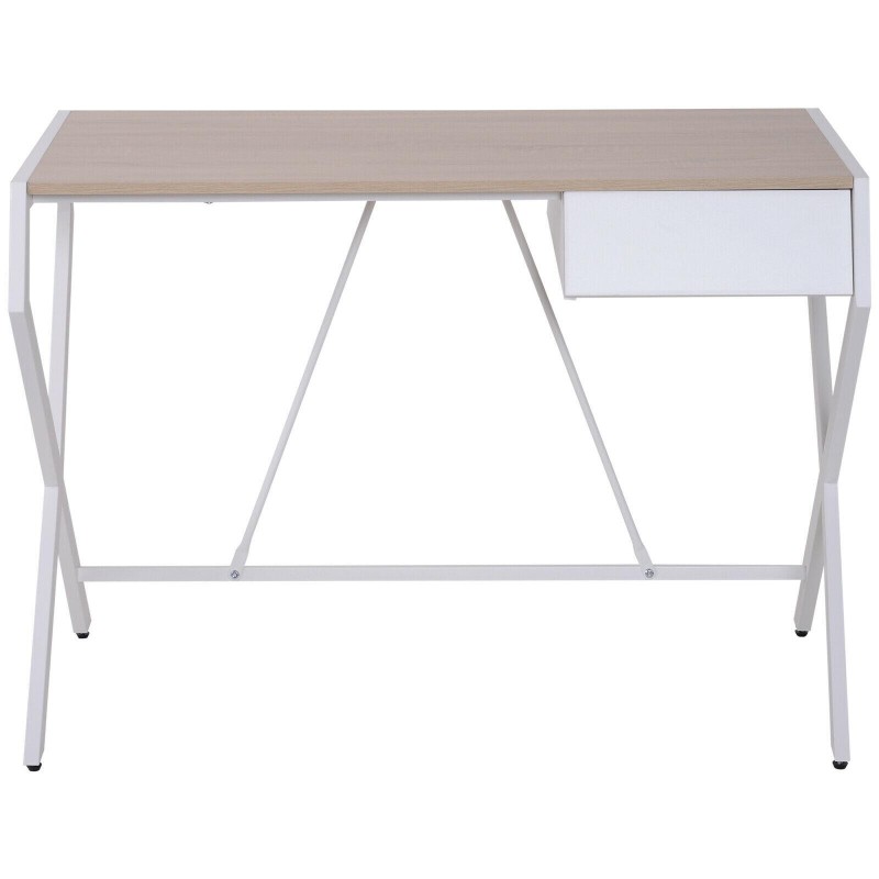 Mesa de Oficina LURITA en Metal y Madera color Roble