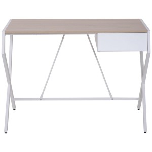 Mesa de Oficina LURITA en Metal y Madera color Roble