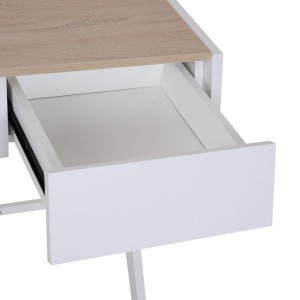 Mesa de Oficina LURITA en Metal y Madera color Roble