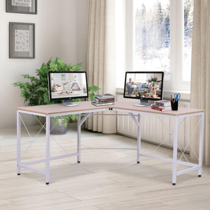 Mesa de Oficina MARLY en Metal y Madera, color Negro