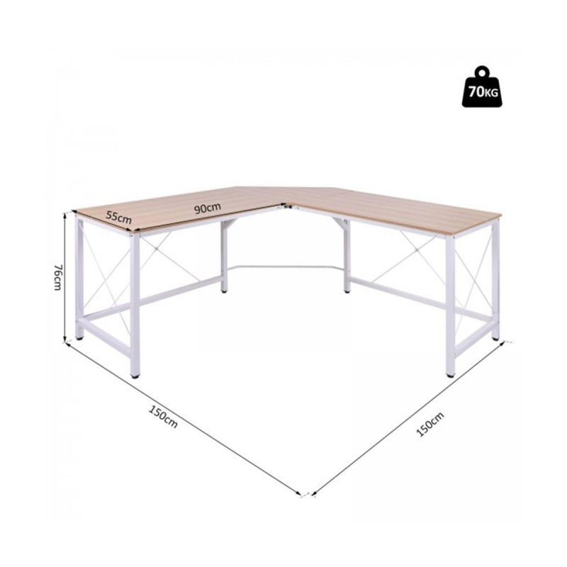 Mesa de Oficina MARLY en Metal y Madera, color Negro
