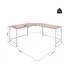 Mesa de Oficina MARLY en Metal y Madera, color Negro