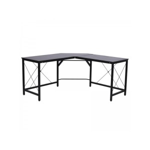 Mesa de Oficina MARLY en Metal y Madera, color Negro