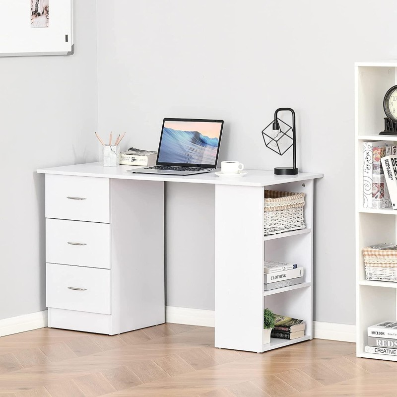 Mesa de Ordenador LIAM en Madera color Blanco