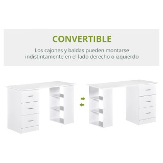 Mesa de Ordenador LIAM en Madera color Blanco 2
