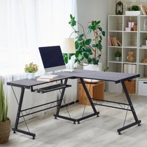 Mesa de ordenador ELTON, en metal, color negro