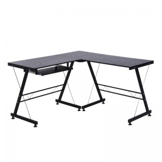 Mesa de ordenador ELTON, en metal, color negro 2